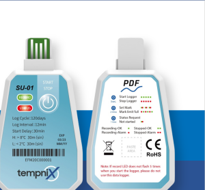 Single-use temperature data logger for cold-chain shipment